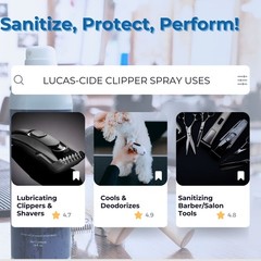 Lucas-Cide Cleanfectant Clipper Cleaner and Blade Maintenance Spray 16 fl oz
