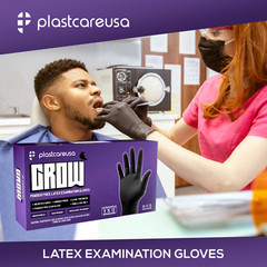 Latex Exam Gloves – Black or White, Medical Disposable, Vinyl & Powder Free