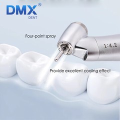 DMXDENT Dental 1:1/1:4.2 /1:5 Contra Angle Fiber Optic LED Low Speed Handpiece