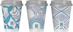 To Go Paper Coffee Cups With Lids, 12 oz, 14 ct, Disposable Insulated Paper Cups