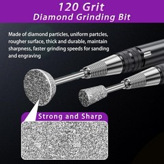 Multi-Shape Diamond Grinding Bit Set for Dremel – 52pcs for Precision Crafting