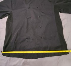 Chef Works Black Short Sleeve Chef Coat Jacket Med. – Polycotton Workwear Coat