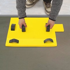 Concrete Polyurethane Texture Mat for Seamless Cement Stamping – Yellow
