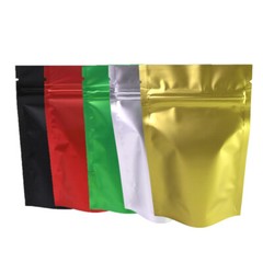 Assorted Sizes Matte Clear Front Color Back Foil Mylar Stand up Zip Lock Bag M21