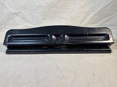 Unbranded/Generic 3-Hole Punch 11.5” Black Tested/Works Adjustable