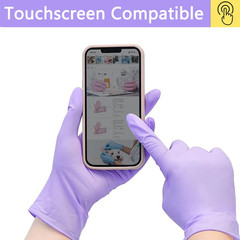 20-300Pcs Nitrile Exam Gloves Disposable Purple Lilac Glove Food Grade Sterile P