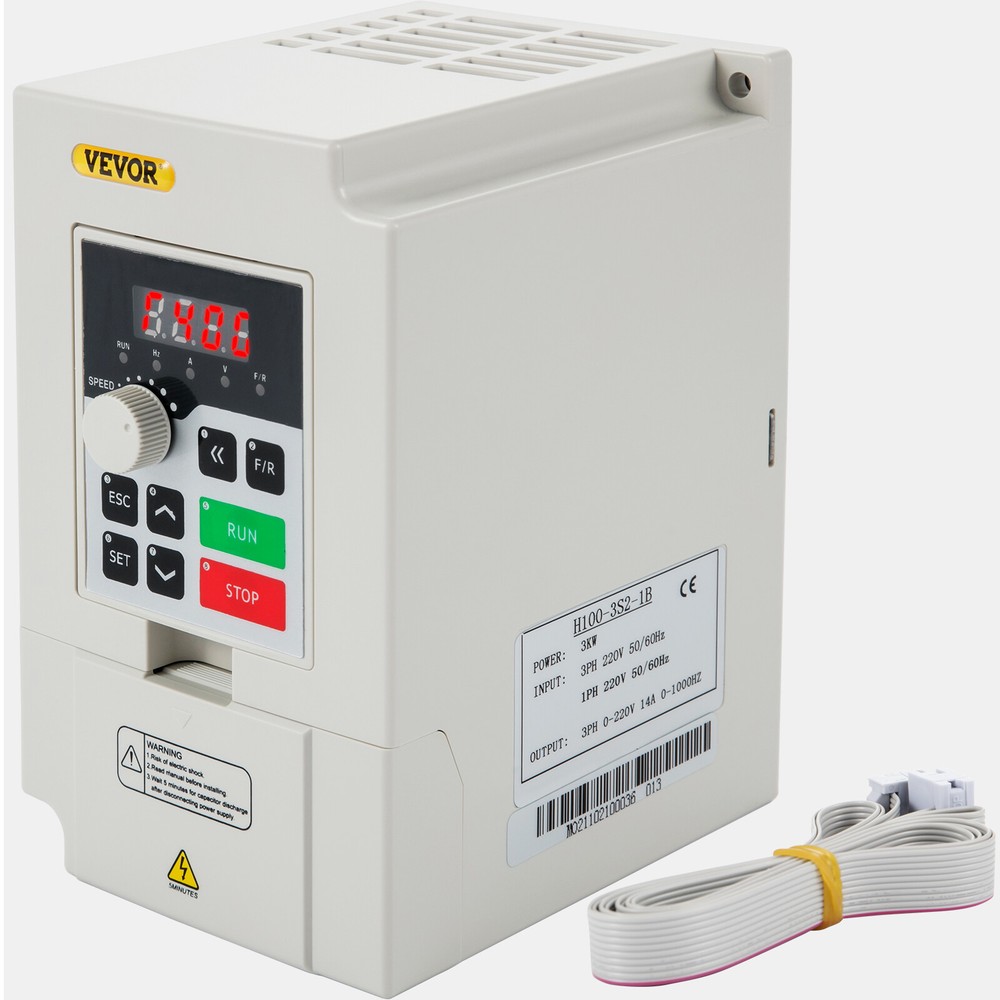 VEVOR 3KW 4HP Variable Frequency Drive VFD 1 To 3 Phase Converter 220V RS485