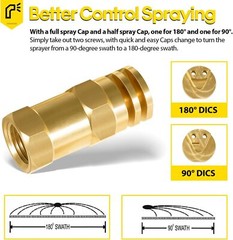 Boomless Spray Nozzle 1/2″ FPT #5 Orifices (90° & 180° Caps) 2.0 GPM for 6540-1