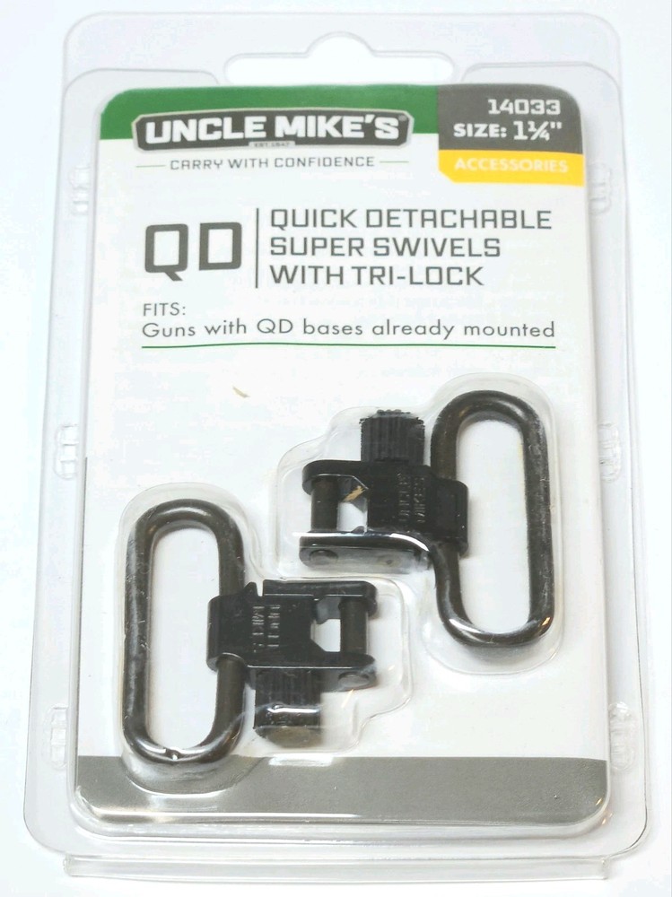 UNCLE MIKE’S 14033 Size 1 1/4″ QD QUICK Detachable Super Swivels with TR-LOCK