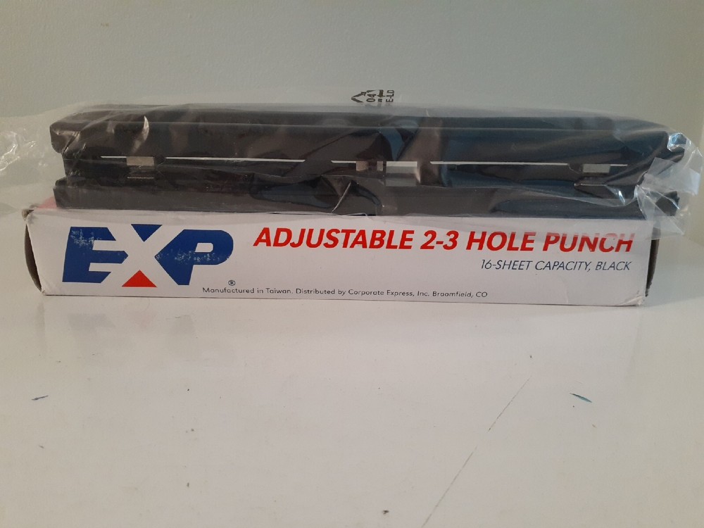 EXP 3-Hole Manual Paper Punch w/ Measuring Guide – Model 90031 – Heavy Duty