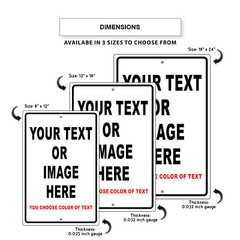 Personalized Your Own Choice Words Or Image Custom Designs Aluminum Metal Sign