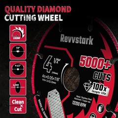 4 1/2 Inch Diamond Cutting Wheel, 4-1/2 Cut Off Wheel for Angle Grinder, 5000…