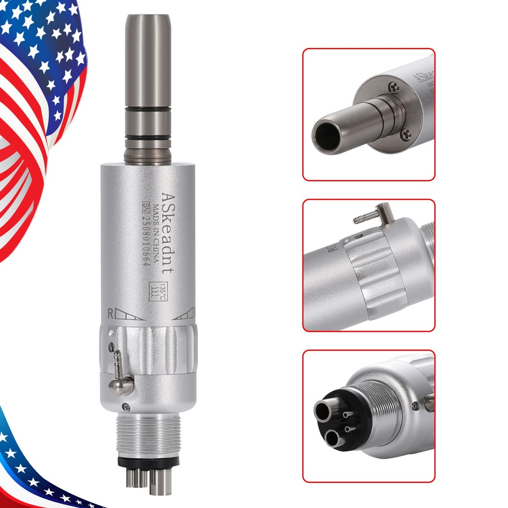 NSK Style Dental Straight Nose /Air Motor Low Slow Speed Handpiece E-type 4HOLES