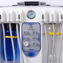 USA STOCK Dental Delivery Unit with Air Compressor Suction Mobile Trolley