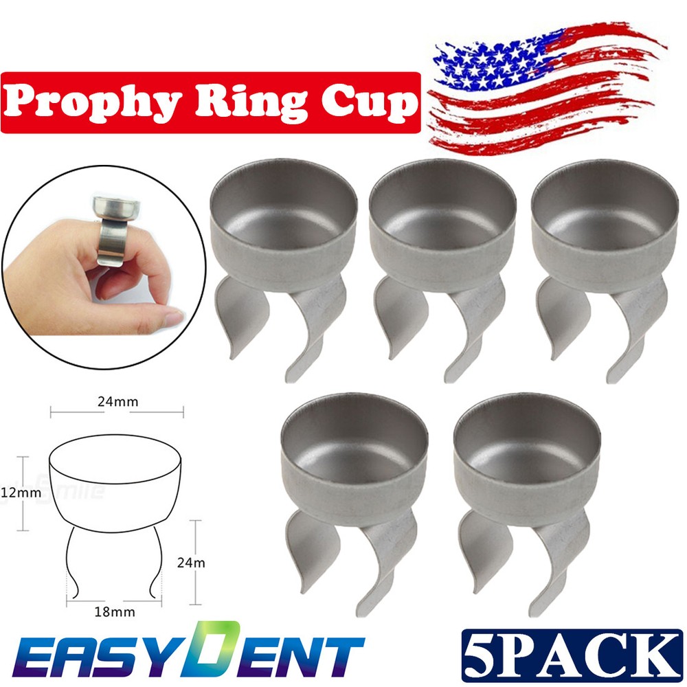 5pcs Dental Mix Finger Prophy Ring Handy Cup Dappen Dish Autoclave For Endo Tool