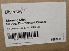 Diversey Morning Mist Nuetral Disinfectant Cleaner Virucide 4 Gal. Case