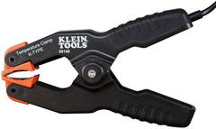 Klein Tools 69140 K-Type Thermometer, Pipe Temperature Clamp for HVAC, Measures