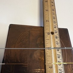 1896 Antique Copper Letterpress Printer Printing Wood Block Methodist Western PA