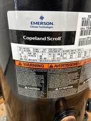 Emerson Copeland Scroll Compressor ZP182KCE-TFD-855 460V 3PH NIB