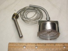 0-120 Degrees stainless Steel Thermometer analog panel mount C F temperature gag