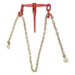 4 Pcs 3/8″-1/2″ Chain and Binder Kit Ratchet Load Binder 10FT Chains Hauling