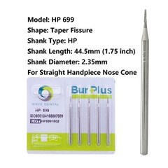 Wave Dental Burs HP 701 702 702L 703L Taper Carbide Burr for Straight Handpiece