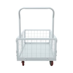 4-in-1 Heavy Duty Platform Truck Cart w/ Cage, Multi-Purpose Push Cart, 13.9in