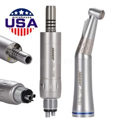 Dental Internal Spray E-generator LED Contra Angle /Air Motor Handpiece 4 Hole