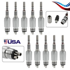 1-10*Dental LED Quick Coupler 4Hole fit Kavo Multiflex LUX Fiber Optic Handpiece
