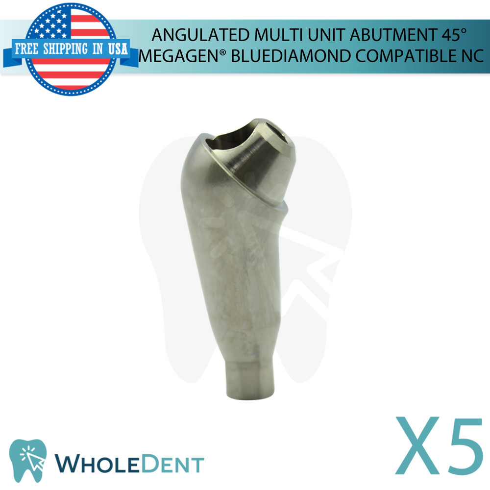 5X Angulated Multi Unit 45° Prosthetic NC Compatible with Megagen® BlueDiamond