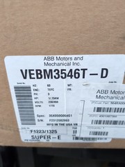BALDOR,VEBM3546T-D,BRAKE MOTOR 1HP 3PH 1760RPM 143TC