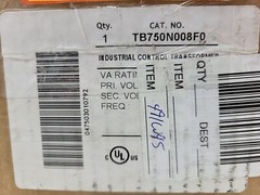 Acme TB750N008F0 Industrial Control Transformer 750VA 240X480 *New Slight Damage