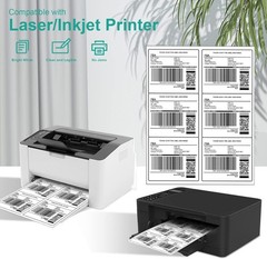 3-1/3″ x 4″ Sticker Labels Shipping Address Labels 6 UP for Laser/InkJet Printer