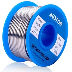 AUSTOR 63-37 Tin Lead Rosin Core Solder Wire for Electrical 1.5mm 100g