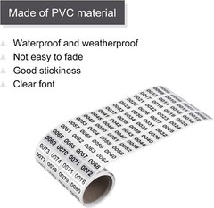 1-10000 Self Adhesive Consecutive Number Inventory Labels Stickers Waterproof