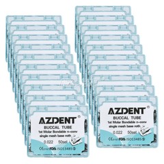 AZDENT Dental Orthodontic Buccal Tubes 1st 2nd Molar Tube Roth MBT 0.022 0.018