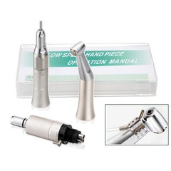 eLabPal Dental Slow Low Speed Handpiece Straight Contra Angle Air Motor 4Holes