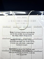 2026 Bamboo Hanger Calendar RAE DUNN 12 Months Brown Flowers Design LARGE