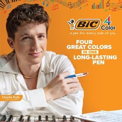 BIC 4-Color Original Retractable Ballpoint Pen with 1.0 mm Medium Point, 3-Count