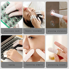 Approx. 420 Pcs Latex Finger Cots, Disposable Medium Finger Gloves, Fingertip Pr