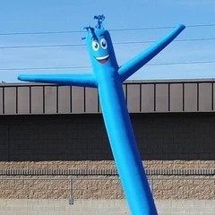Light Blue 20ft Tall Inflatable Tube Man Air Powered Dancing Guy for Outdoors…