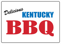 DELICIOUS KENTUCKY BBQ STOREFRONT WINDOW ADVERTISING| Laminated Vinyl Decal