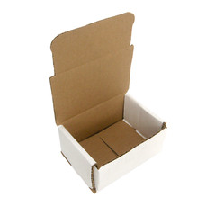 White Corrugated Shipping Mailer Packing Boxes 4x3x2 Inch Interior 50 Pack
