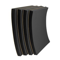 4Pcs Neoprene Foam Padding Sheet 3/4in 12x8in Self Adhesive Anti Vibration Black