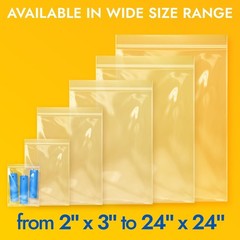 Extra Thick 8 Mil Reclosable Zip Bags 6″ x 9″, Pack of 10, Extra Durability, …