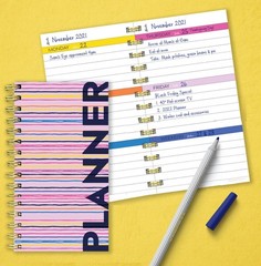 TF PUBLISHING Bright Pink Undated Wkly Spiral Planner Premium Paper – 3.5”x6.5″