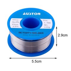 AUSTOR 63-37 Tin Lead Rosin Core Solder Wire for Electrical 1.5mm 100g
