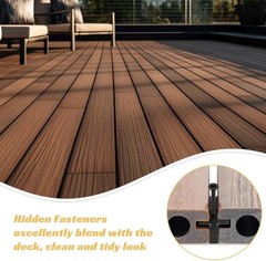 200 Pack Hidden Deck Fasteners for Composite Decking Board, Composite Decking Cl