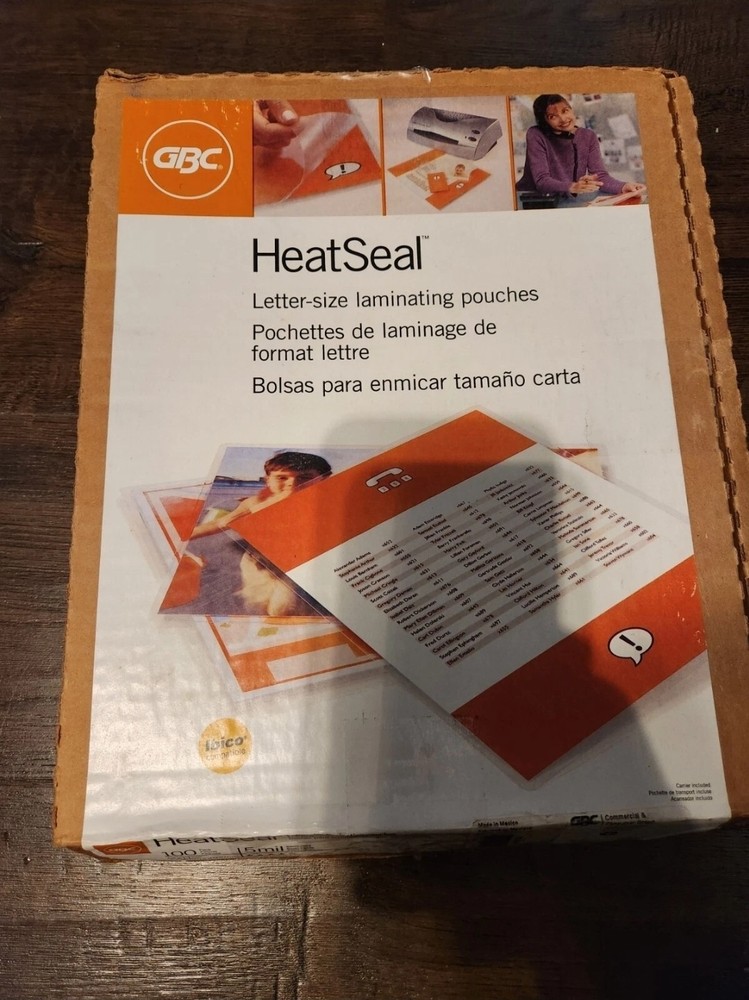 100 GBC HeatSeal 5 Mil Laminating Pouches Ibico Compatible 9″ X 11 1/2″ New
