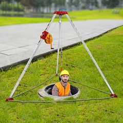 Adjustable Legs Rescue Tripod Professional Confined Space Tripod Kit w/5.2ft-8ft